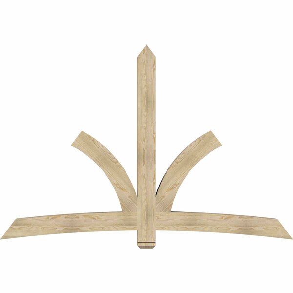 Ekena Millwork Davenport Rough Sawn Timber Gable Bracket, Douglas Fir, 96"W x 64"H x 6"D x 6"F, 16/12 Pitch GBW096X64X0606DAV00RDF - main